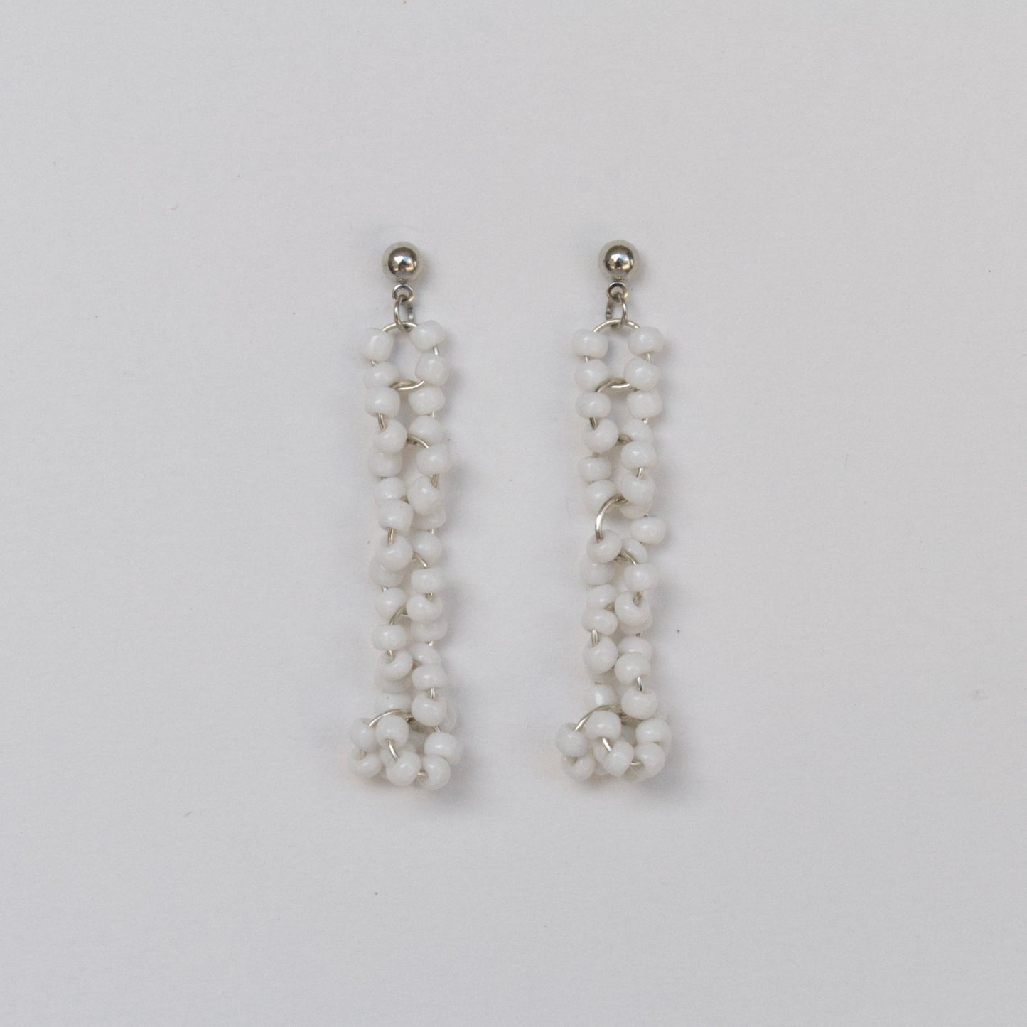 Mwezi White Earrings