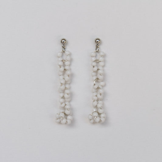 Mwezi White Earrings
