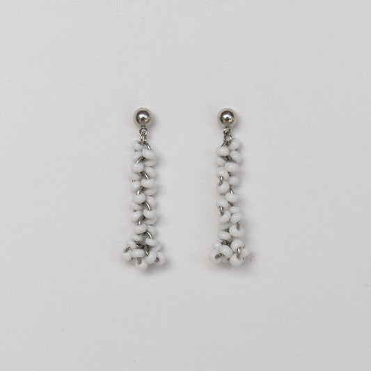 Mwezi White Mini Earrings